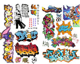 Uschi - Graffiti decals set #3 -  #1040 To use in any scale or gauge dioramas