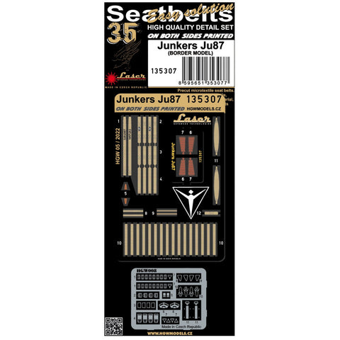 HGW 1/35 scale Junkers Ju87 Stuka seatbelts - 135307