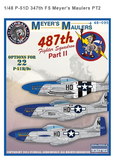 Furball 1/48 decals for P-51B/D Mustangs Meyer's Maulers Part II - 48-095