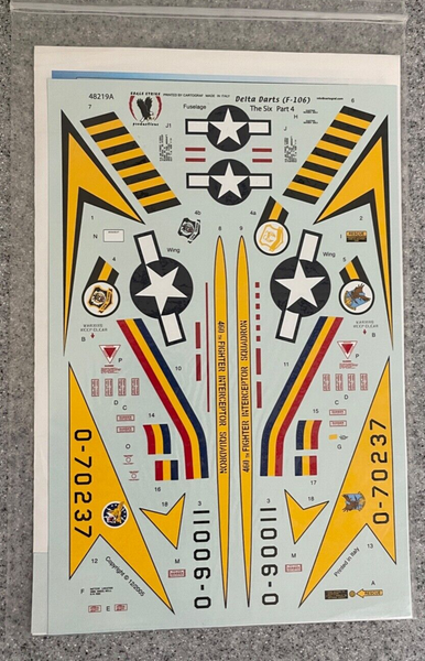 Eagle Strike Decals 1:48 #48219 F-106 Delta Darts Monogram, Revell, Tr ...