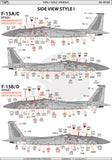 PK Decals 1/48 48-001 Early Eagle Stencils for GWH or Hasegawa