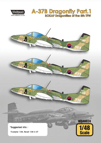 Wolfpack 1/48 decal A-37B Dragonfly Pt.1 ROKAF for Trumpeter - WD48024