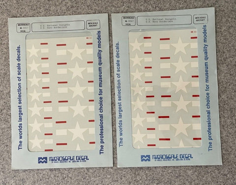 Microscale Decals 1:48 US National Insignia USN Borderless 48-0047 Two Sets