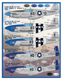 Furball 1/48 decals for P-51B/D Mustangs Meyer's Maulers Part II - 48-095