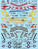 Bullseye 1/48 Decals 48-038 - F-86A Sabre Jets #1