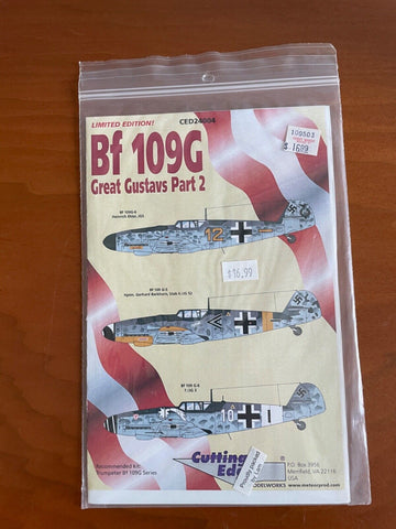 Cutting Edge Decals 1:24 #CED24004 Bf 109 G for Trumpeter