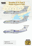 Wolfpack 1/144 decal Ilyushin Il-76 Pt.3 Ukraine AF Il-76MD for Zvezda - WD14404