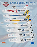 Bullseye 1/48 Decals 48-038 - F-86A Sabre Jets #1