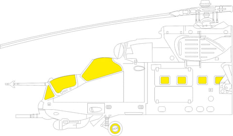 Eduard 1/48 paint mask Mi-24P for Trumpeter - EX1071