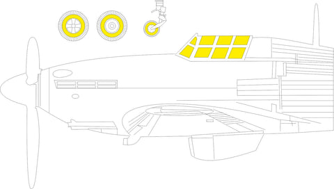Eduard 1/48 paint mask Hurricane Mk. IIb for Arma Hobby - EX1014