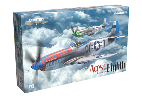 Eduard 1/72 Scale P-51D Aces Of The Eighth - plastic kit #2147 Dual Combo