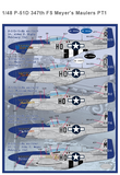 Furball 1/48 decals for P-51B/D Mustangs Meyer's Maulers Part I - 48-094