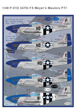 Furball 1/48 decals for P-51B/D Mustangs Meyer's Maulers Part I - 48-094