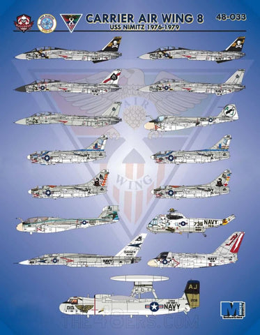 Bullseye 1/48 Decals 48033 - 77Carrier Air Wing 8 USS Nimitz 1976-1979