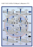 Furball 1/48 decals for P-51B/D Mustangs Meyer's Maulers Part I - 48-094