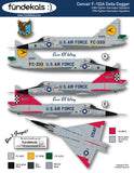 Fundekals 1/48 scale decals for Convair F-102A Delta Dagger kits pt 2 - FUN48006