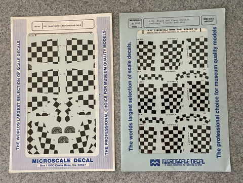 Microscale Decals 1:32 P-51 Black & Clear checkers for Revell, Hasegawa, etc