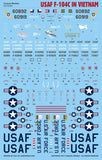 Caracal 1/72 decals Air Force F-104C in Vietnam - CD72064