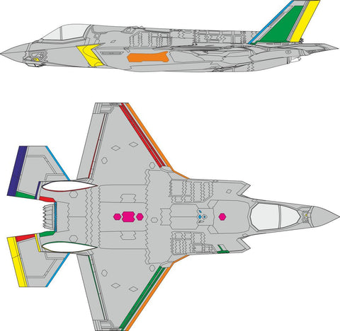 Eduard 1/72 scale F-35B RAM paint mask for Tamiya - CX672