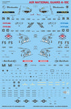 Caracal 1/72 decal Air National Guard A-10C markings for Hasegawa - CD72020