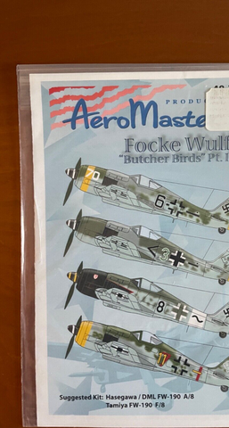 Aeromaster Decals 1:48 #48-758 Focke Wulf Butcher Birds Pt.3 Fw 190s