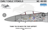 PK Decals 1/48 48-001 Early Eagle Stencils for GWH or Hasegawa