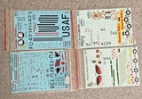 1:32 Print Scale Decals 4 sets for Trumpeter, Tamiya, Hasegawa, etc