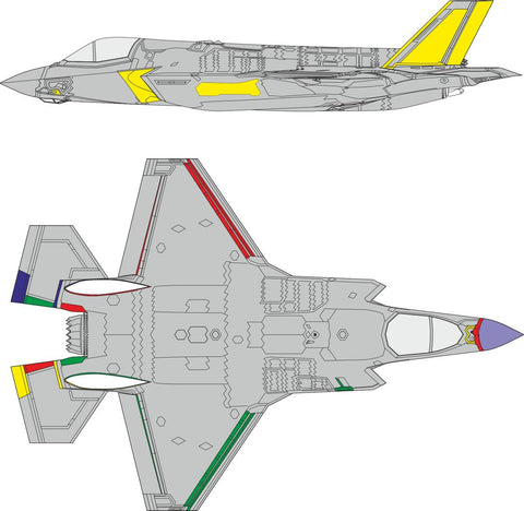 Eduard 1/48 paint mask F-35B RAM coating for Tamiya - EX1013