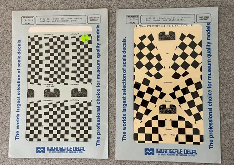 Microscale Decals 1:32 P-47 Black & Clear checkers for Revell, Hasegawa, etc