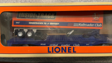 Lionel 6-19437 1997 Railroader Club Flatcar with trailer