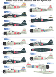 Lifelike 1/48 decals Mitsubishi A6M Zero Fighters Part 1 - 48-061