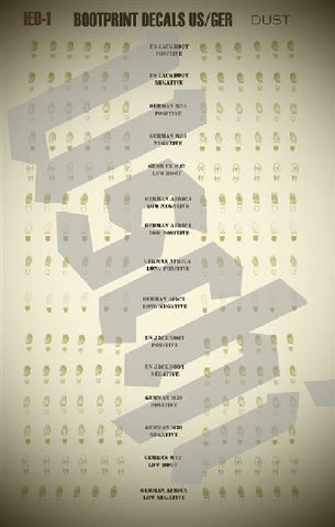 Uschi 1/35 Scale Footprint Decals with Dust Effects - #1012