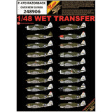 HGW 1/48 scale wet transfers P-47 D Razorback OVER NEW GUINEA - 248906