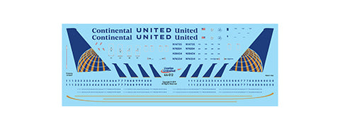 Fundekals 1/144 scale decals Boeing 737NGs Continental & United Airlines 44-012