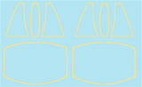 Furball 1/48 A-7D/E Corsair Canopy Frames - #48-017 - for Hasegawa