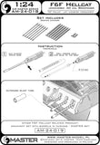 Master Model 1/24 scale F6F-5 Hellcat early armament for Airfix kit - AM24018