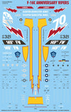 Caracal 1/48 decal CD48130 - USAF F-16C Anniversary Vipers