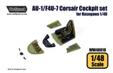 Wolfpack 1/48 scale resin AU-1/F4U-7 Corsair Cockpit set for Hasegawa - WW48018