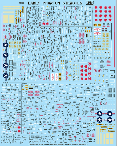 Speed Hunter Graphics 1/48 Early Phantom Stencils F-4C/D/E/G & RF-4C - 48023