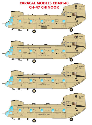 Caracal 1/48 decals CD48148 - CH-47 Chinook for the Italeri kit