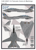 Furball Decals 1/48 Heater-Ferris F-14A Tomcats Colors & Markings Pt.VII FDS4815