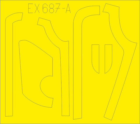 Eduard 1/48 Mask B17G Antiglare Panels DL and BO Production (HK Models) - EX687