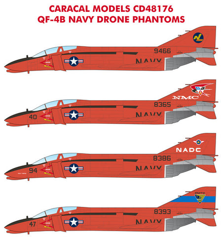 Caracal 1/48 decal CD48176 - QF-4B Navy Drone Phantoms