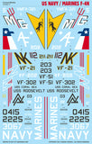 Caracal 1/48 Scale F-4N Phantom II decal for Academy - CD48217