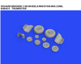 Eduard Brassin 1/48 wheels Mikoyan MiG-23ML - 648431 - Trumpeter