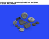 Eduard Brassin 1/48 wheels Mikoyan MiG-23ML - 648431 - Trumpeter