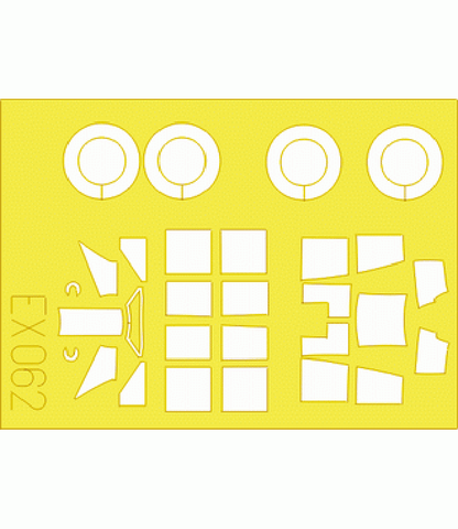 Eduard 1/48 mask for the Hasegawa A6M2 Zero/Rufe kit - EX062