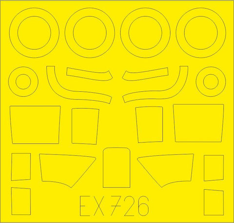 Eduard 1/48 scale paint masks Beaufighter Mk. IF for the Revell kit - EX726