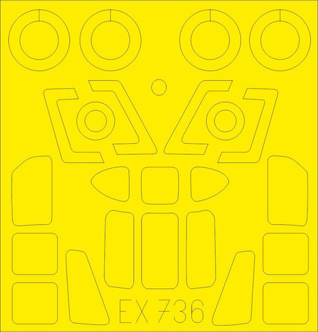 Eduard 1/48 scale paint masks HH-34J for Trumpeter kit - EX736