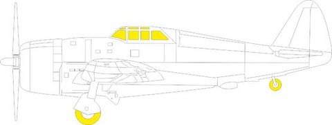 Eduard 1/48 scale paint masks P-47D Razorback TFace for Tamiya - EX881